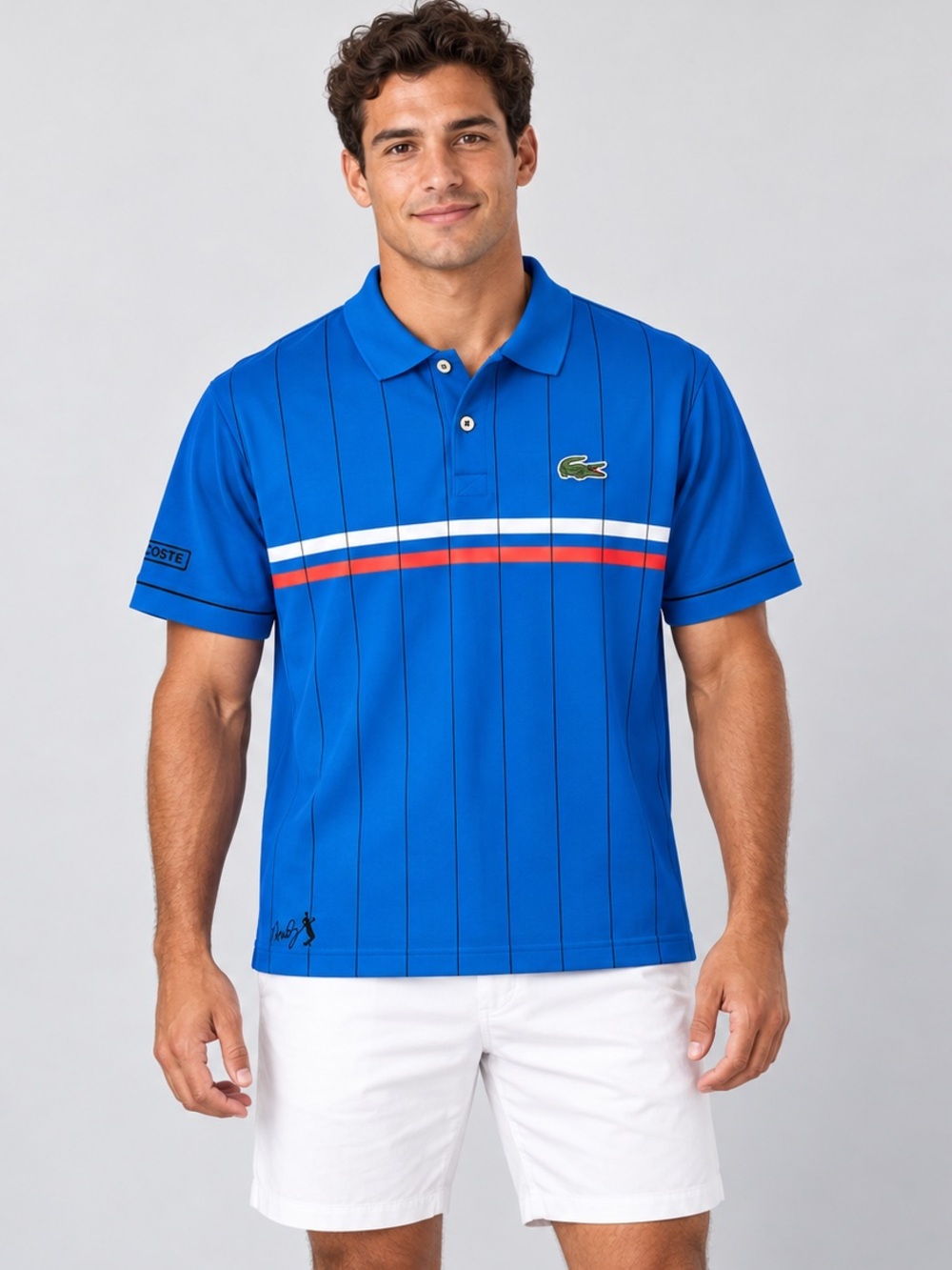 Lacoste x Andy Roddick Blue Tennis Polo Shirt Men’s XL Size 6